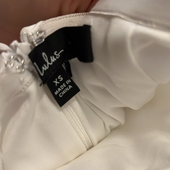 Soiree Hour White Satin Strapless Bow Mini Dress- Bridal - Picture 11 of 11